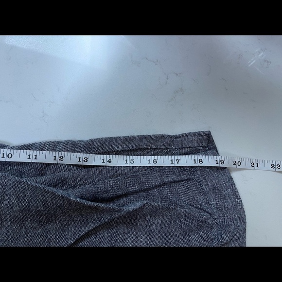 Nwt SUSINA 𝅺cropped slim linen pants with elastic waist and drawstrings Sz SP - Picture 3 of 9